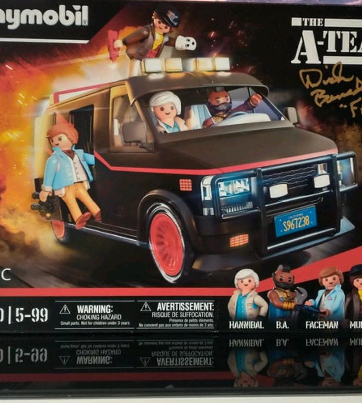 Zeldzame Playmobil A-Team Bus - Gesigneerd Dirk Benedict!, Kinderen en Baby's, Speelgoed | Playmobil, Ophalen of Verzenden