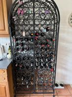 Massief smeedijzeren wijnrek zwart, Ophalen, Zo goed als nieuw, 25 flessen of meer, Metaal