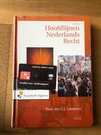 Hoofdlijnen Nederlands Recht - C.J. Loonstra, Ophalen of Verzenden, Alpha, Zo goed als nieuw, WO