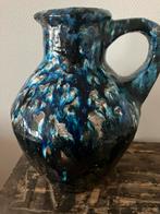 Vintage Fat Lava vaas, prchtige kleuren! Circa 32cm hoog., Ophalen, Gebruikt, Overige kleuren, Aardewerk of Porselein
