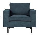 WOOOD fauteuil Arwin - staalblauw, Ophalen, 75 tot 100 cm, Zo goed als nieuw, Stof