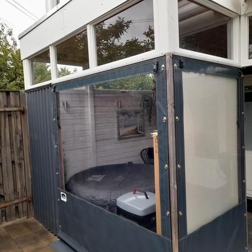 Oprolbaar zeil voor afdak., Tuin en Terras, Overkappingen, Zo goed als nieuw, Ophalen