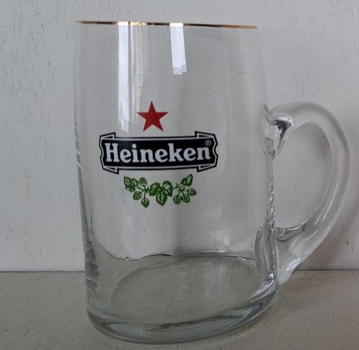 Heineken Bierglas Pul met logo 2, Verzamelen, Biermerken, Zo goed als nieuw, Glas of Glazen, Heineken, Ophalen of Verzenden