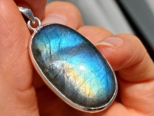 Vanoli - 925 zilveren kettinghanger met labradoriet, Sieraden, Tassen en Uiterlijk, Kettinghangers, Nieuw, Zilver, Overige kleuren