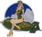 Blonde Bombshell stoffen opstrijk patch embleem, Motoren, Accessoires | Stickers