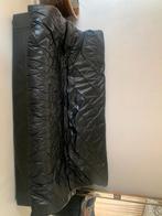 Zwarte leren fauteuil/ bankstel set. Wel beschadigd!, Ophalen, Gebruikt, 75 tot 100 cm, Leer