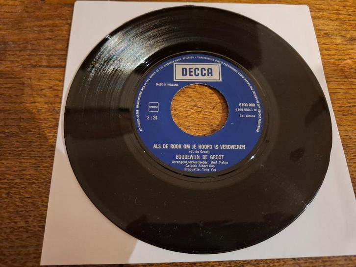 Single - Boudewijn de Groot – Als De Rook Om Je Hoofd Is, Cd's en Dvd's, Vinyl Singles, Gebruikt, Single, Nederlandstalig, 7 inch