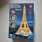 Ravensburger 3D Puzzel Eiffeltoren Night Edition, Ophalen of Verzenden, Minder dan 500 stukjes, Zo goed als nieuw, Rubik's of 3D-puzzel