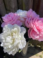 5 grote kunstbloemen met grote vaas, Ophalen of Verzenden, Gebruikt, Binnen