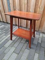 Vintage tafeltje teakhout jaren 60, Ophalen, Raamkozijn, Zo goed als nieuw, Minder dan 75 cm