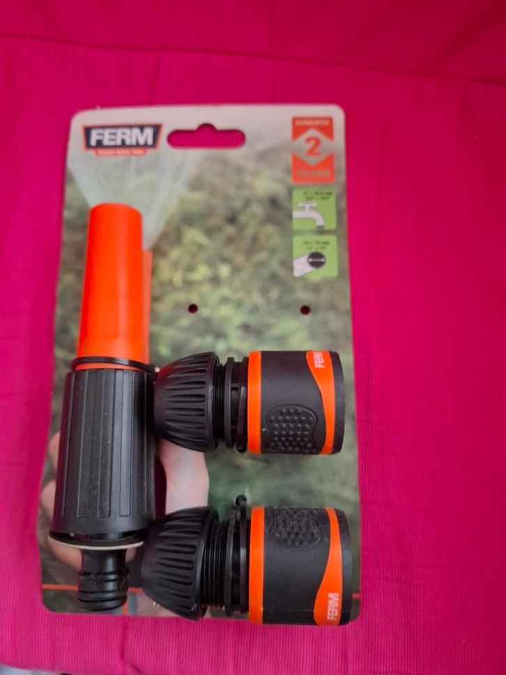 Nieuwe Ferm Slangaansluitset HTA1003, Tuin en Terras, Waterpompen, Nieuw, Handmatig, Overige typen, Ophalen of Verzenden