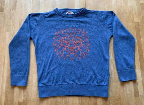 Besties (JBC) trui gebreid blauw leeuw maat 128, Kinderen en Baby's, Kinderkleding | Maat 128, Gebruikt, Jongen, Trui of Vest