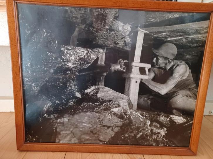 Mooie foto van Limburgse mijnwerker, Antiek en Kunst, Kunst | Tekeningen en Foto's, Ophalen of Verzenden