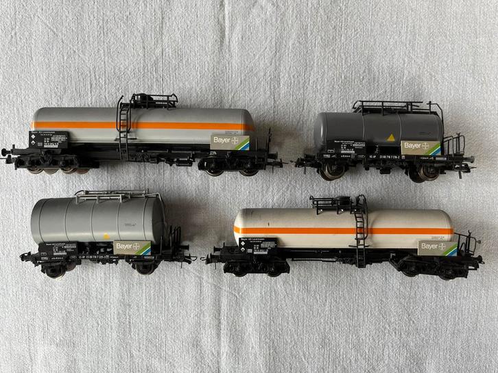 Roco set 44041 met 4 DB Bayer ketelwagons, Hobby en Vrije tijd, Modeltreinen | H0, Gebruikt, Wagon, Gelijkstroom, Roco, Ophalen of Verzenden