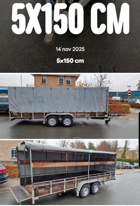 Hapert grote aanhanger met huif., Auto diversen, Aanhangers en Bagagewagens, Gebruikt, Ophalen