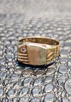 Mooie zegelring 14 karaat gouden ring, Heer, Nieuw, Ophalen of Verzenden, Goud