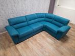 GRATIS BEZORGEN | Zeer Mooi Petrol Blauwe Hoekbank, Huis en Inrichting, Banken | Bankstellen, Info@banxtel.nl, Hoekbank, Hoekbank