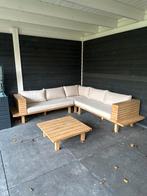Houten Loungeset Karwei, Tuin en Terras, Tuinsets en Loungesets, Ophalen, Gebruikt, 6 zitplaatsen, Loungeset
