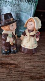 Hallmark Pelgrim Peper & Zout Strooiers - Thanksgiving, Gebruikt, Keramiek, Overige typen, Ophalen of Verzenden