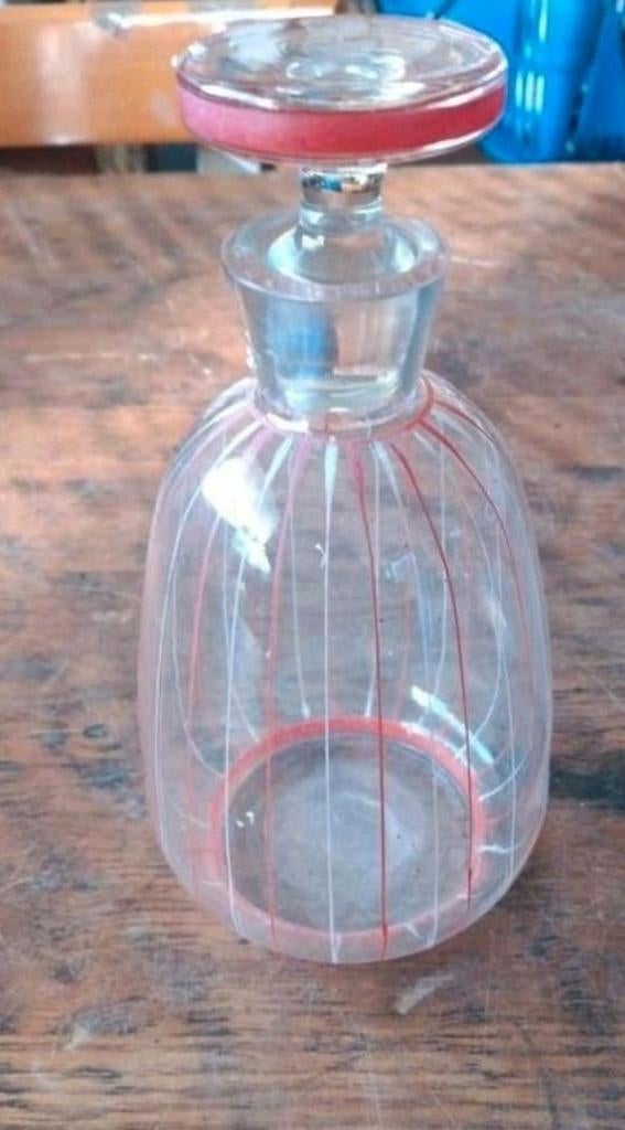 Kleine karaf knikker glas, Antiek en Kunst, Ophalen of Verzenden