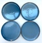4 Blauwe Diner Borden AH - Nieuw!, Nieuw, Ophalen of Verzenden, Bord(en), Effen