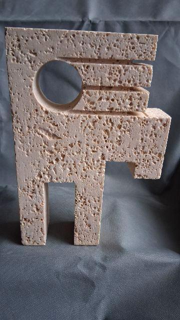 Fratelli Manelli / Enzo Mari sculpture Travertin 70ties, Antiek en Kunst, Kunst | Designobjecten, Ophalen of Verzenden