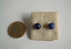 mooie gave vintage oorbellen sodaliet steen stekers, Overige materialen, Blauw, Ophalen of Verzenden, Zo goed als nieuw