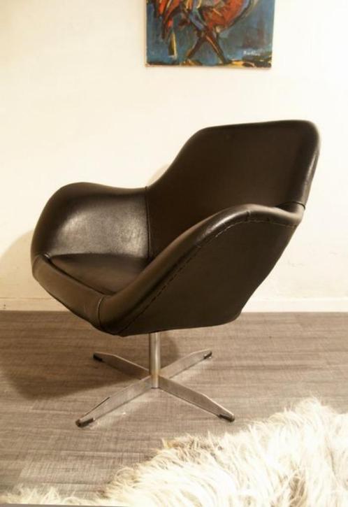 Rohe Noordwolde jaren 60 70 vintage design draaifauteuil, Huis en Inrichting, Fauteuils, Gebruikt, 75 tot 100 cm, Ophalen of Verzenden
