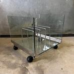 Italiaans design Gallotti & Radice lectuur of lp rek glas, Lp-rek, Ophalen of Verzenden, Zo goed als nieuw, Gallotti & Radice