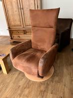 Sta op stoel leer en licht hout, Ophalen, Gebruikt, Bruin, Leer