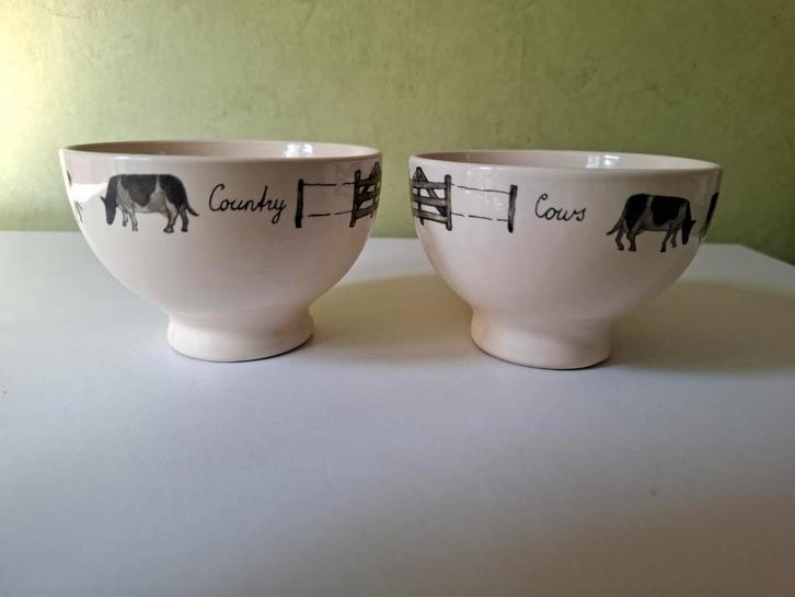 2 Country Cows Kommetjes, Huis en Inrichting, Keuken | Servies, Ophalen of Verzenden