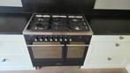 Pelgrim gasfornuis 90cm + oven en grill, Ophalen, Grill, 4 kookzones, Zo goed als nieuw