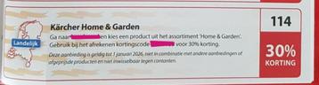 Kärcher Home & Garden 30% kortingsbon   beschikbaar voor biedingen
