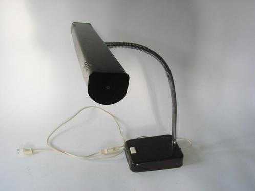 vintage bureaulamp metaal buigarm industrieel, architect tl., Huis en Inrichting, Lampen | Tafellampen, Gebruikt, Minder dan 50 cm