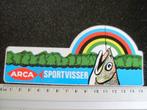 sticker arca sportvisser logo hengelsport regenboog forel, Verzenden, Zo goed als nieuw, Merk