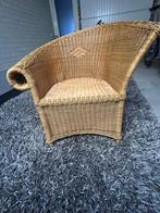Rieten stoel met karakter, Huis en Inrichting, Stoelen, Ophalen, Gebruikt, Bruin, Eén