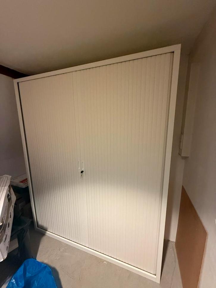 Witte brandveilige roldeurkast 195x160cm OPHALEN IN LEIDEN, Huis en Inrichting, Kasten | Roldeurkasten en Archiefkasten, Gebruikt