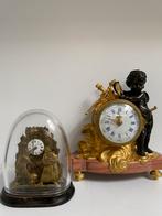 1880 miniatuut klokje Engel verguld brons Munt, Ophalen of Verzenden