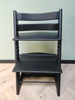 Refurbished Stokke triptrapp meegroeistoel zwart, Ophalen of Verzenden, Zo goed als nieuw, Meegroeistoel
