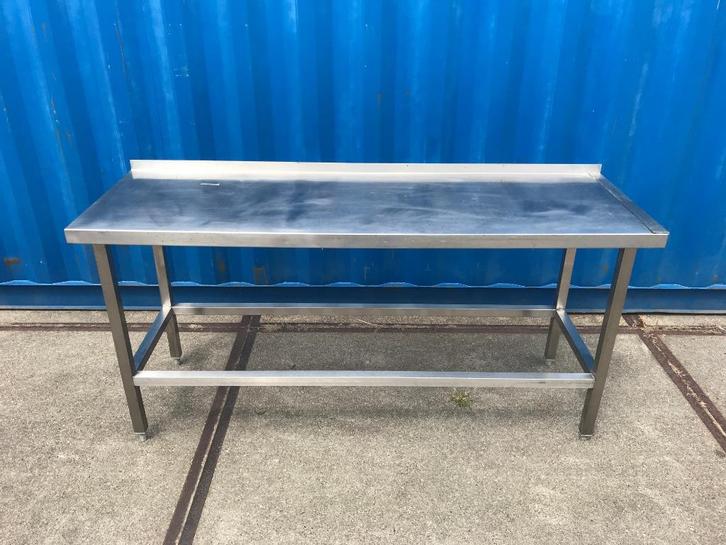 RVS solide gelaste werktafel 188/60 + MEERDERE ANDERE MATEN, Doe-het-zelf en Verbouw, Werkbanken, Gebruikt, Ophalen