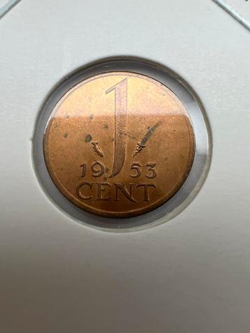 Juliana. 1 Cent 1953 #1238-21 beschikbaar voor biedingen