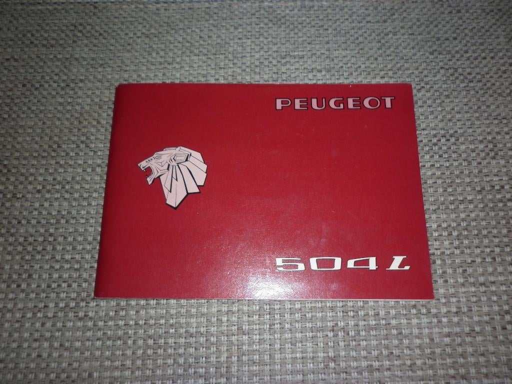 instructieboekje peugeot 504 L, Ophalen of Verzenden