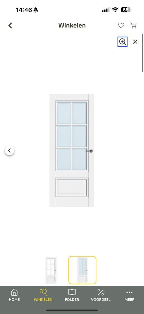 CanDo binnendeur Naarden facet glas 83x201,5 stomp, Diversen, Agenda's, Zo goed als nieuw, Ophalen