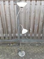 Mooie staande vloerlamp met echt glazen kappen, Ophalen, Zo goed als nieuw, Glas, Modern