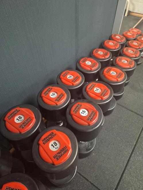 Hammer strength dumbellset tot 20kg dumbells, Sport en Fitness, Fitnessmaterialen, Zo goed als nieuw, Ophalen