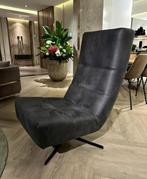 draaibare grijze antraciet lounge fauteuil stoel woonkamer, Ophalen of Verzenden, Zo goed als nieuw, Stof, 50 tot 75 cm