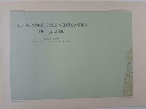 B104/ Plattegrond Noord West Nederland op 1-7-1817. Litho, Antiek en Kunst, Kunst | Litho's en Zeefdrukken, Ophalen of Verzenden