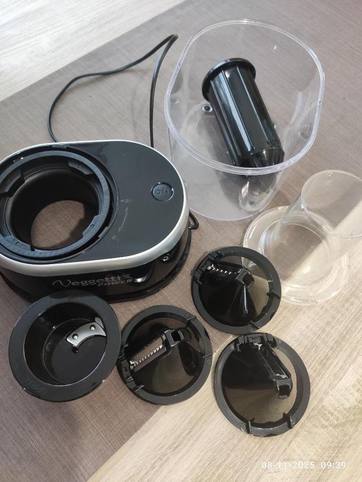 Te koop Veggetti Power, Witgoed en Apparatuur, Keukenmixers, Zo goed als nieuw, 1 tot 2 liter, 1 snelheid, Vaatwasserbestendig