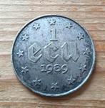 Penning 1 ecu 1989 ZO Brabant op weg naar 2015 kenm sept15, Ophalen of Verzenden, Overige materialen, Nederland