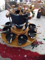 gietijzeren fonduestel, Ophalen, Gebruikt, Brander, Fondueset